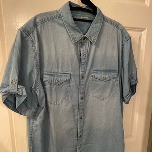 Men’s Calvin Klein short sleeve jean shirt,large